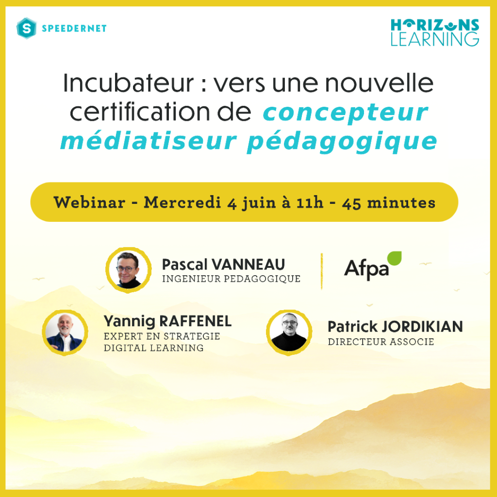 Visuel de présentation conférence AFPA - Horizons Learning Speedernet