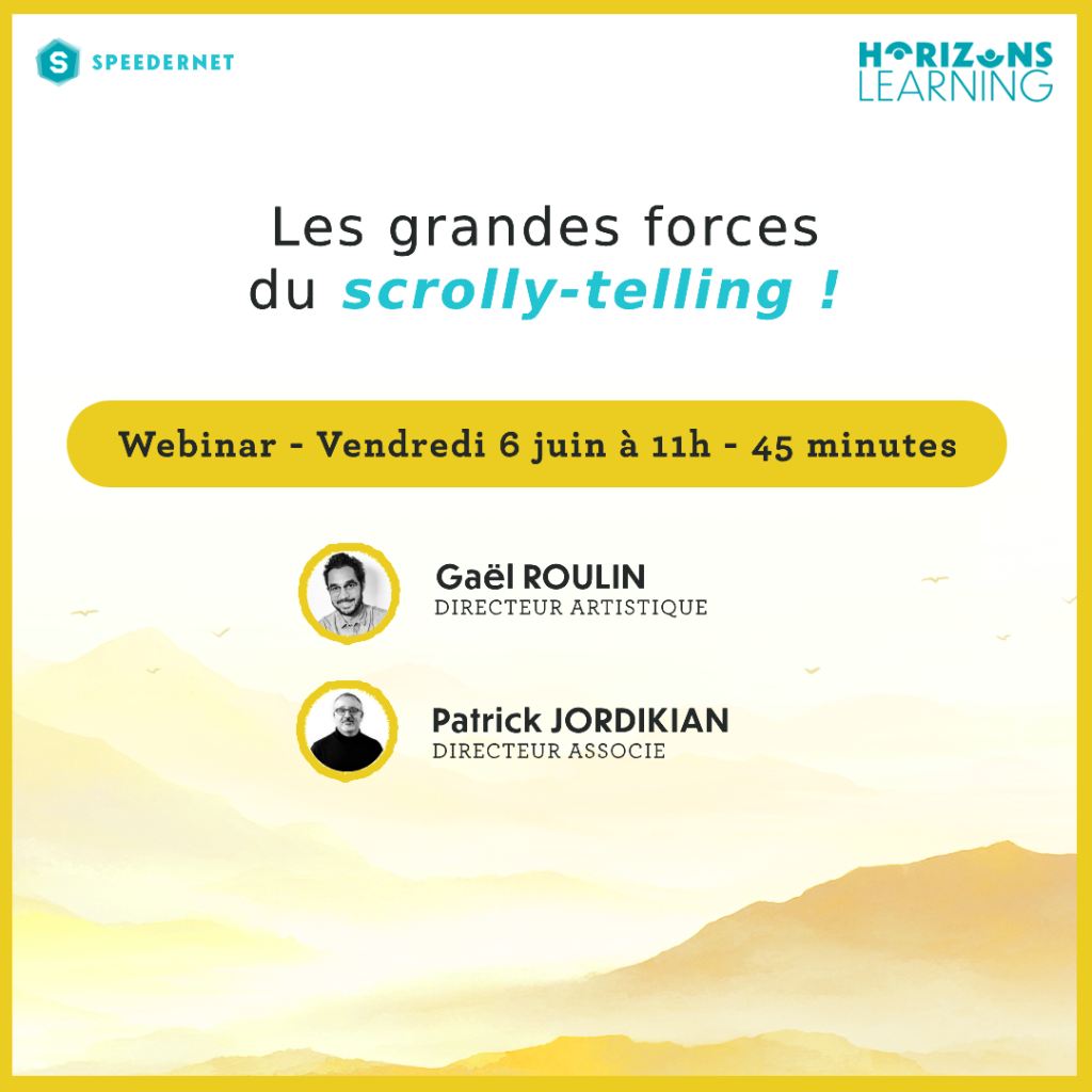 Visuel de présentation conférence SCROLLY - Horizons Learning Speedernet