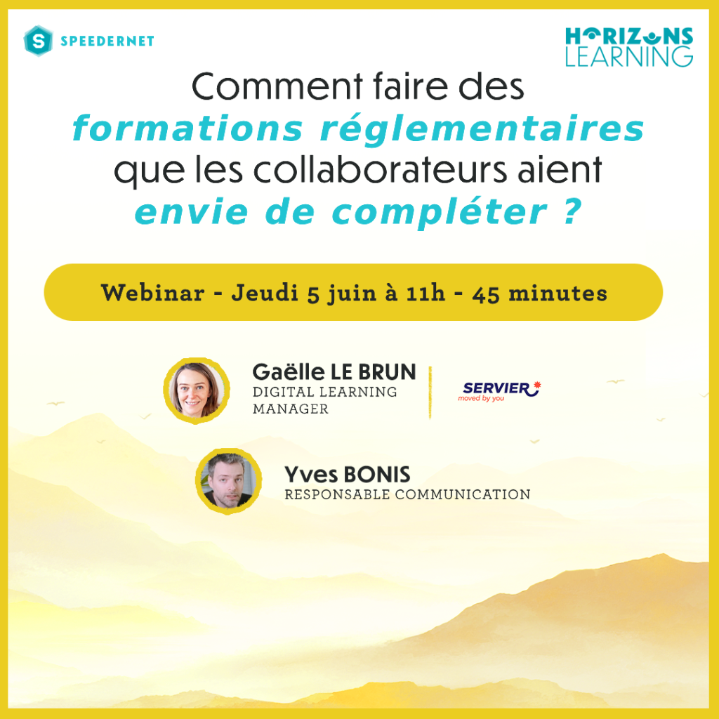Visuel de présentation conférence SERVIER - Horizons Learning Speedernet